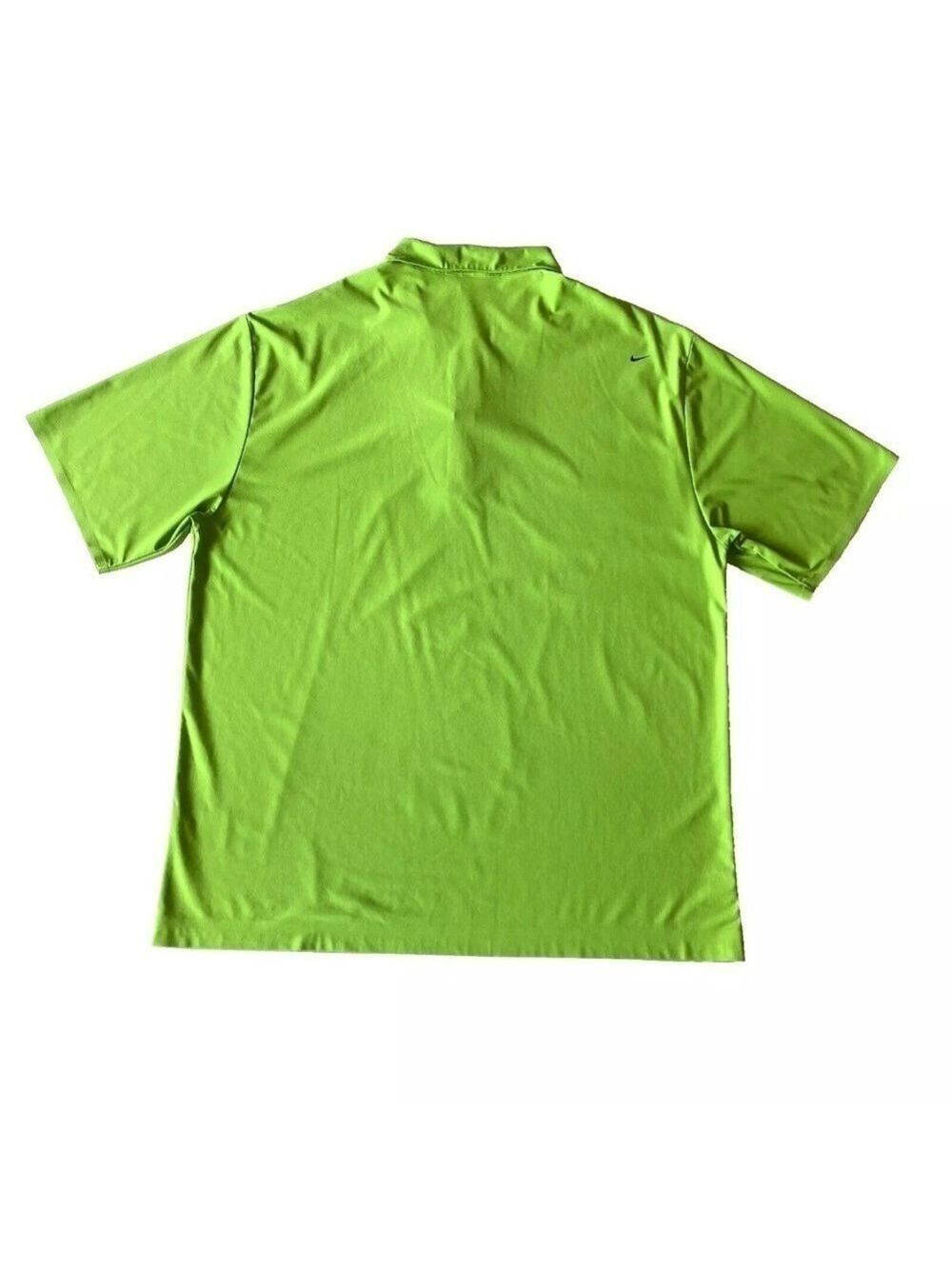 Nike Tiger Woods Platinum Dri-Fit Polo Shirt Size XL Green Snap button - Picture 2 of 9